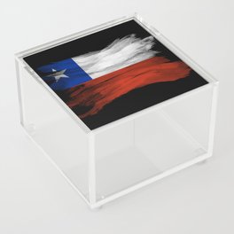 Chile flag brush stroke, national flag Acrylic Box