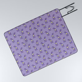 Dino Love - Purple Picnic Blanket