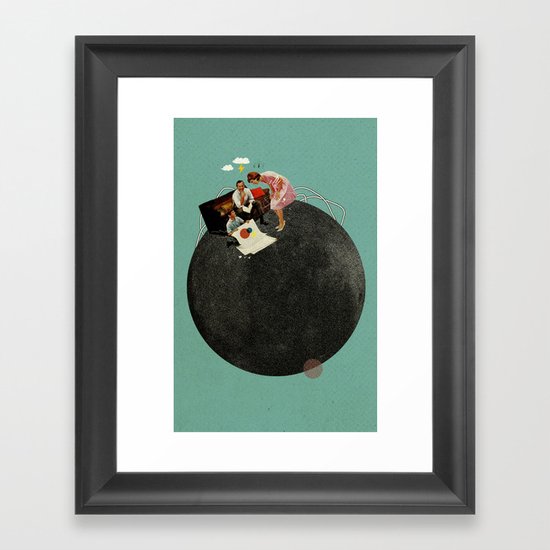 Life on Earth | Collage Framed Art Print