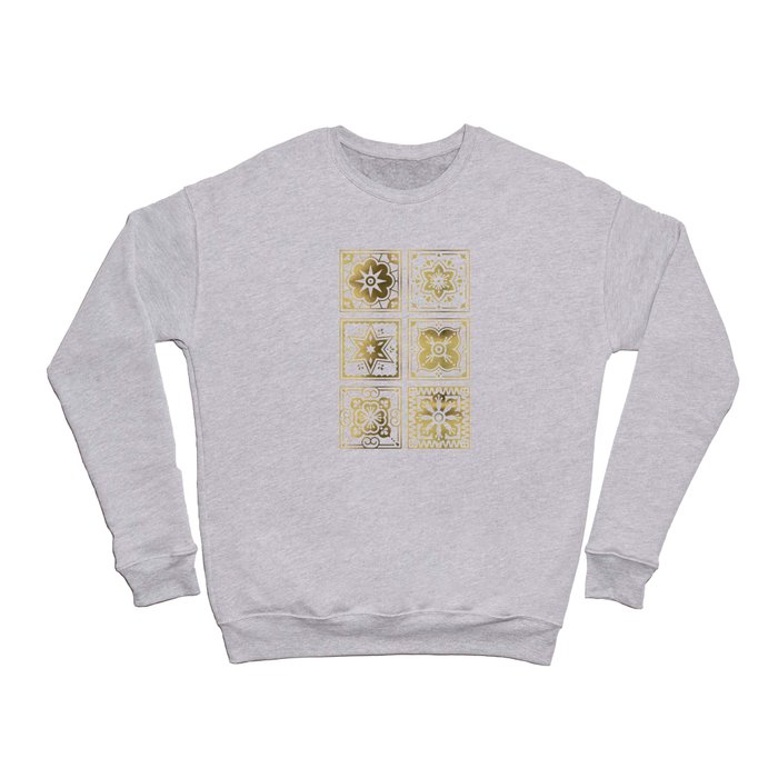 Talavera Mexican Tile – Gold Crewneck Sweatshirt