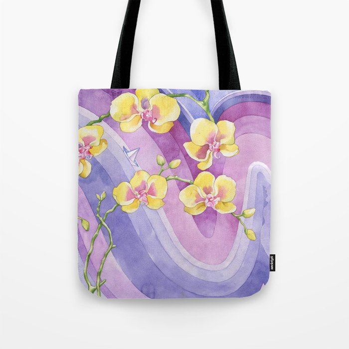 Orchids_Above a waves Tote Bag