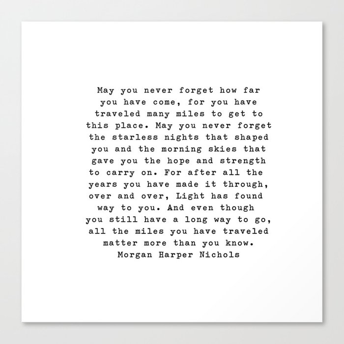 Morgan Harper Nichols | Typewriter Style Quote Canvas Print