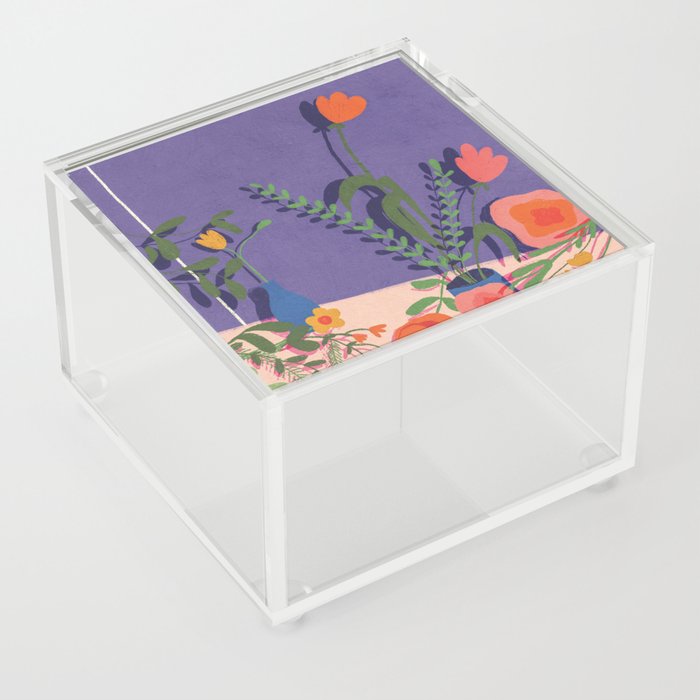 Flowers in violet room Acrylic Box