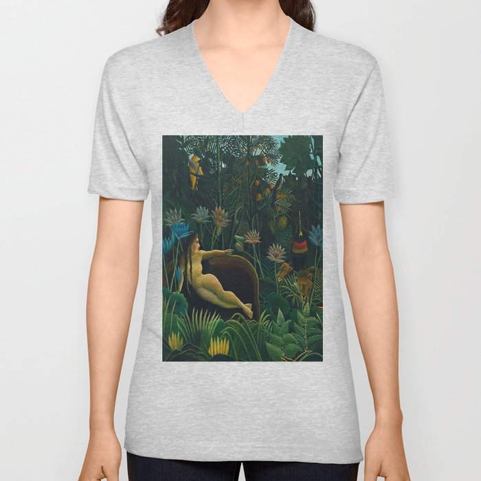 Henri Rousseau - The Dream (Le Rêve) (1910) V Neck T Shirt