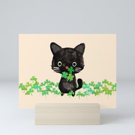 The Luckiest Cat Mini Art Print