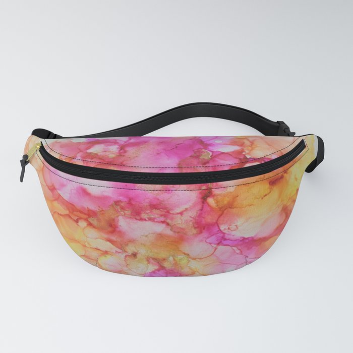 Pink Peonies - Alcohol Ink Painting Fanny Pack