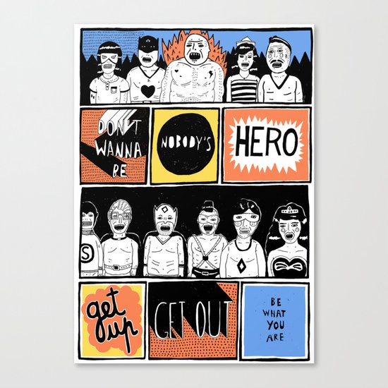 Superheroes SF Canvas Print