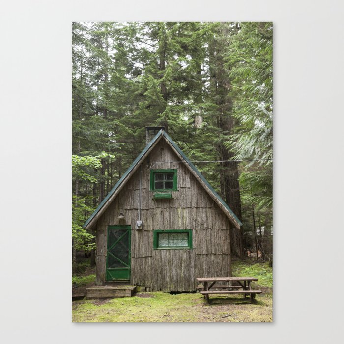 Green Cabin Canvas Print