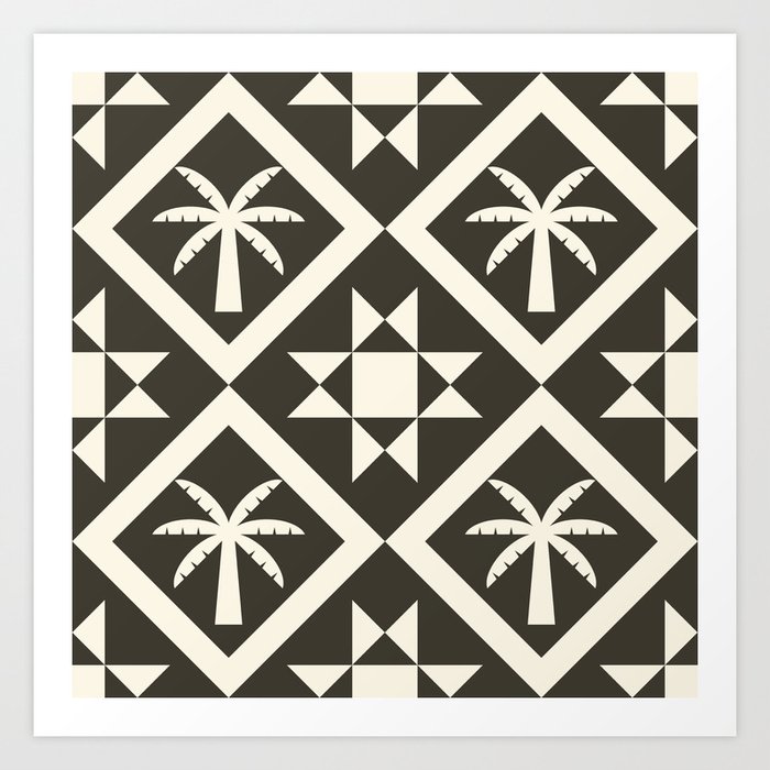 Bohemian Geometric Pattern 05B Art Print