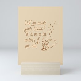 Wash Your Hands - Rust & Peach Mini Art Print