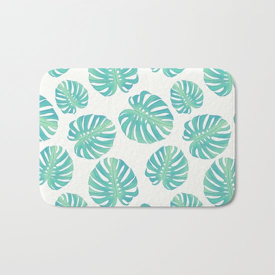 Vintage leaves Bath Mat