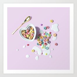 Cereal and Milk Art Print