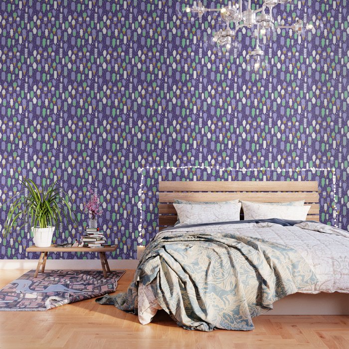 Kawaii popsicles purple Wallpaper