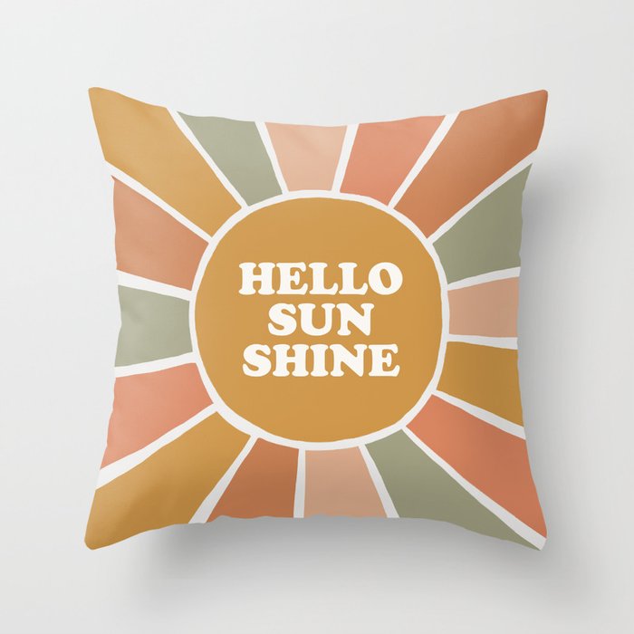 Hello Sunshine Throw Pillow