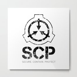 SCP Secure Metal Print | Graphicdesign, Scpfoundation, Game, Scpsecure, Videogame, Videogames, Secure, Games, Protect, Foundation 