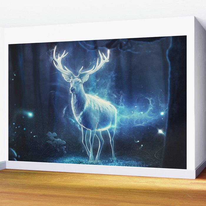 Deer Wall Mural by animefunart | Society6