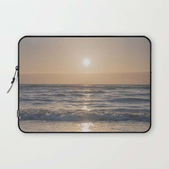 Summer sunset in Italy art print - soft dreamy blush pink beach - nature and travel photography Laptop Sleeve