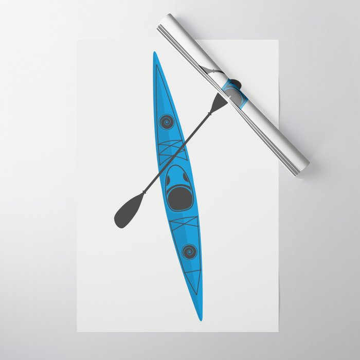Kayak - Blue Wrapping Paper