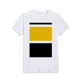 Yellow Black Strip  Kids T Shirt