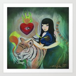 "5: Kiss Like Painted Tigers but We Bleed Like No One Does" Art Print