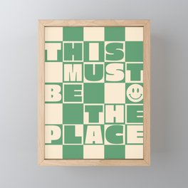 This Must Be The Place (Green) Framed Mini Art Print