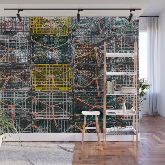 Stacked Lobster Pots Kennebunkport Maine Atlantic Coast New England