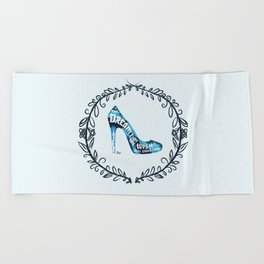 Cinderella' slipper Beach Towel