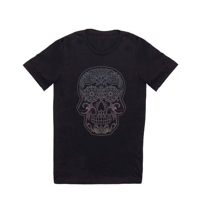 Color Me Day of the Dead Skull - Rainbow T Shirt