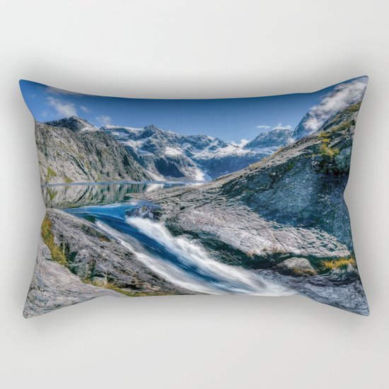 Mountain Creek #blue Rectangular Pillow