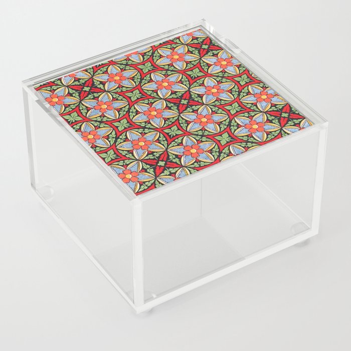 Pattern with Passionflowers Acrylic Box