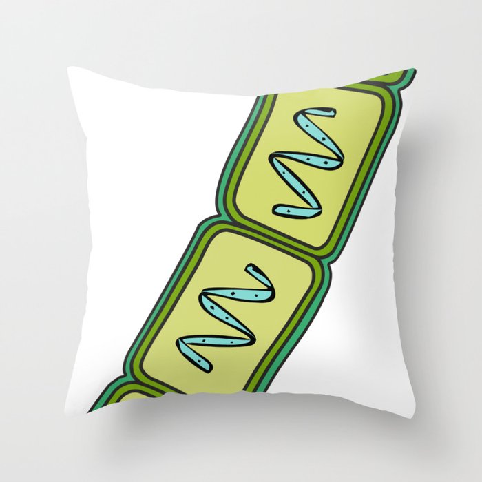 Coenobium of Spirogyra Throw Pillow