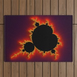 MANDELBROT FRACTAL FIRE Outdoor Rug