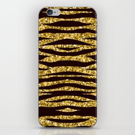 Shiny Gold Tiger iPhone Skin
