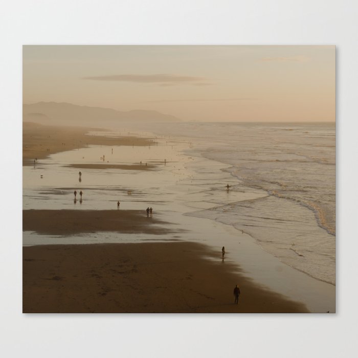 Sunset at Ocean Beach, San Francisco Canvas Print