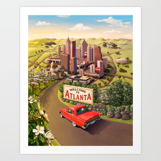 Welcome to Atlanta Art Print