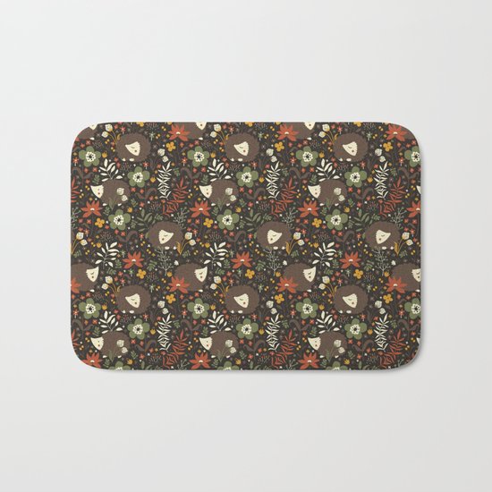 Cute Hedgehogs Bath Mat