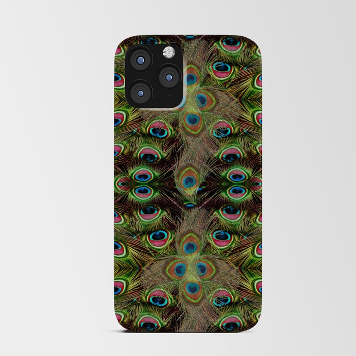 65 MCMLXV Peacock Feathers Pattern iPhone Card Case