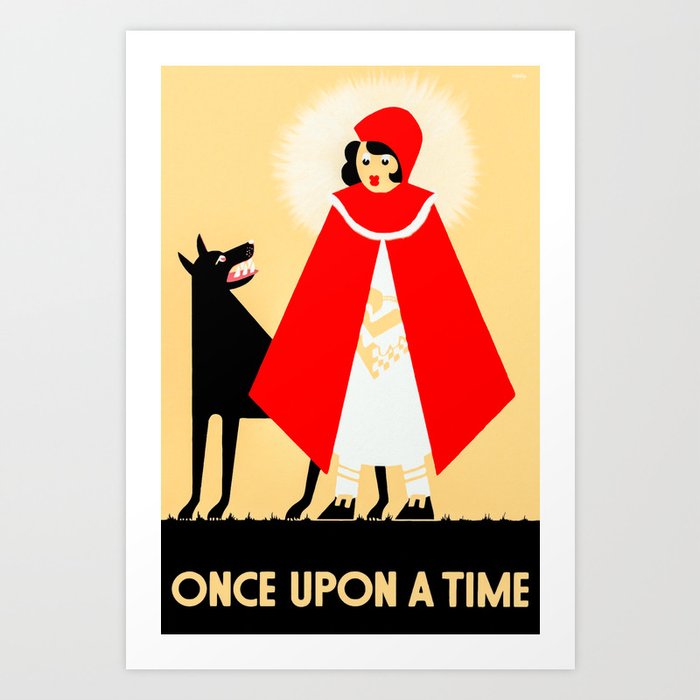 Little Red Riding Hood And The Big Bad Wolf Classic Fairy Tale Poster Art Print By Marktisdale Society6