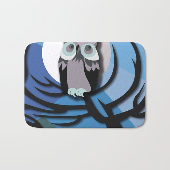 Moonlight Owl Bath Mat