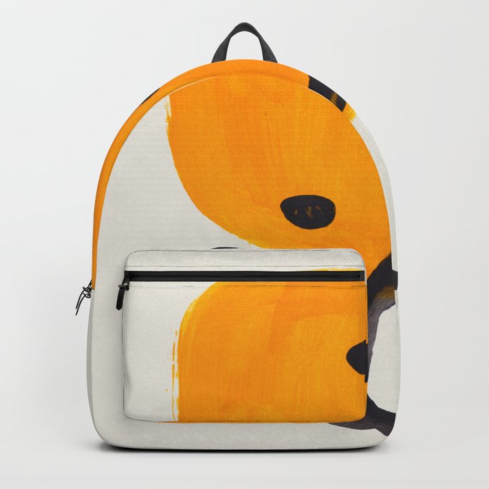 yellow and black backpack