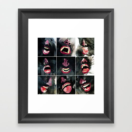 9 gritos Framed Art Print