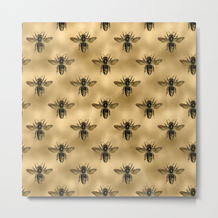Black bees Metal Print