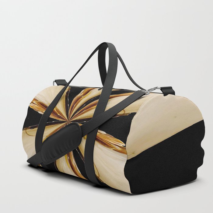Black, White and Gold Star Duffle Bag
