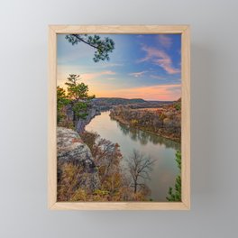 White River Sunset at Little Hawksbill Crag Framed Mini Art Print