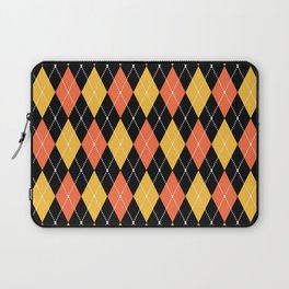 Salmon Orange And Yellow Argyle Pattern Diamond Geometrical Quilt Knit Sweater Tartan  Laptop Sleeve