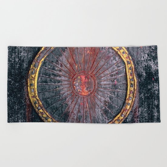 Circle vintage Beach Towel