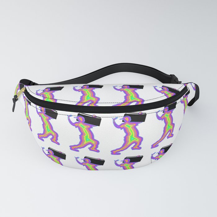 1980s Neon Silhouette with a Boombox Fanny Pack