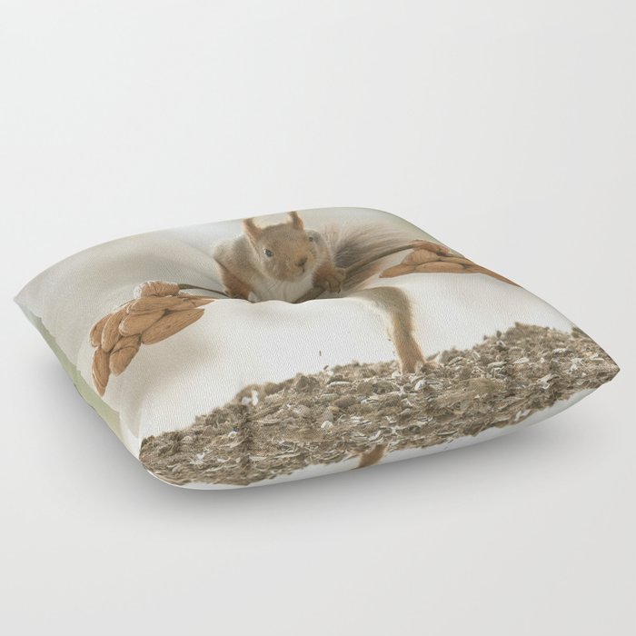 Squirrel the nut carrier Floor Pillow