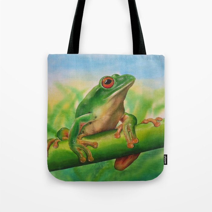 Green Treefrog Tote Bag