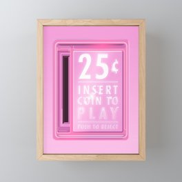 Insert Coin To Play Framed Mini Art Print
